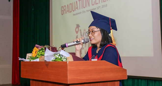 Phương Nhung tại lễ tốt nghiệp Arena Multimedia 2018